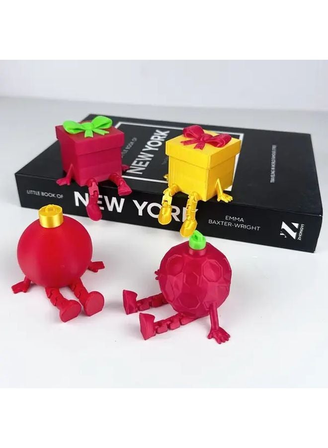 3D Printed Christmas Sitting Decoration Model A With Gift Box - Image 3